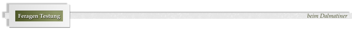 beim Dalmatiner Feragen Testung