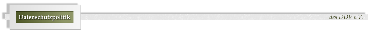 des DDV e.V. Datenschutzpolitik